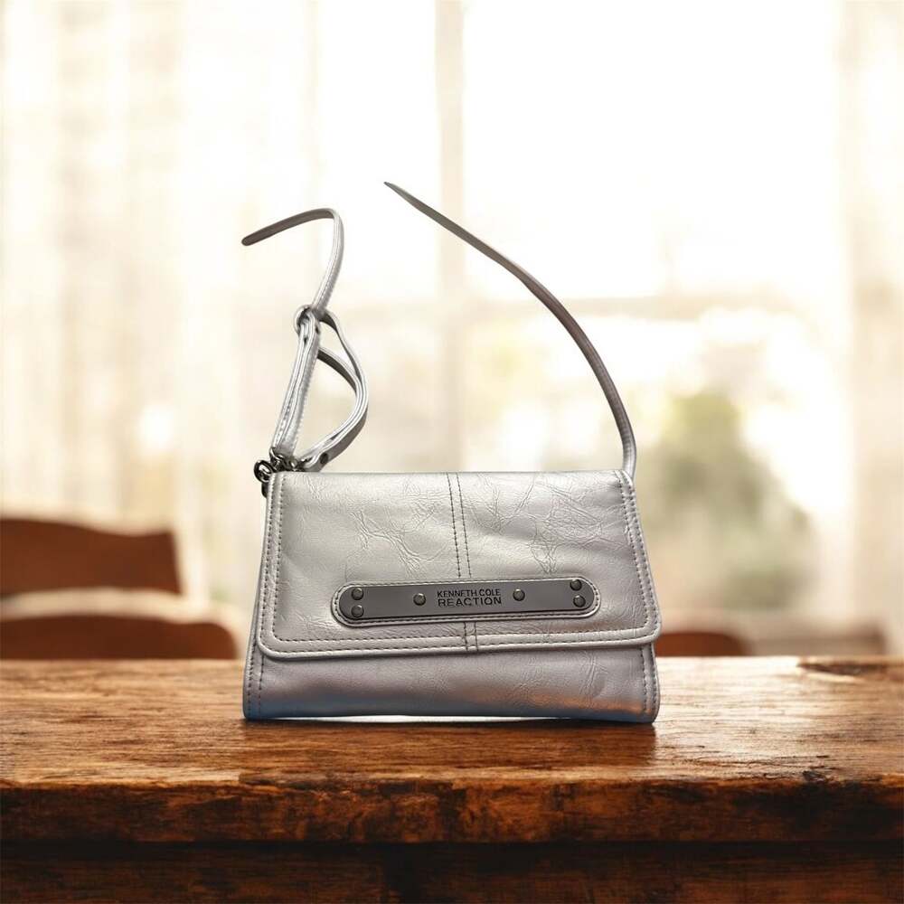 Kenneth Cole Reaction Silver Wristlet Wallet